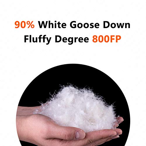 HXXXIN Saco De Dormir De Momia De Plumón De Ganso Invierno 20D 400T Nylon Saco De Dormir Cálido Impermeable Portátil Camping Viaje,Azul