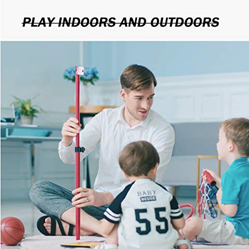 HXXXIN Soporte De Baloncesto, Un Soporte De Baloncesto para Niños Portátil, Ajustable En Altura con Un Dispositivo De Puntuación, Adecuado para Juguetes De Niños,Verde