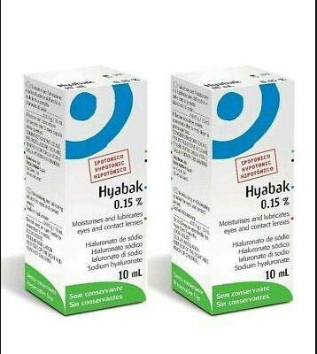 Hyabak - Solución hidratante y lubricante para ojos secos, 10 ml, 2 unidades