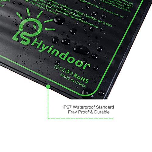 Hyindoor Almohadilla Calefactora para Plantas de Semillero Manta Térmica Impermeable de Plántuas Interior para Invernadero Hidropónico 50.8 x 50.8cm