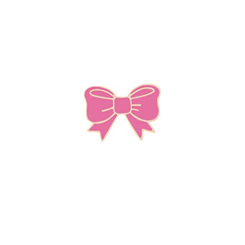 HYLIWI Broche Moda Broche de la Muchacha Cosméticos Lápiz Labial Arco Alas del Amor Púrpura Piedra Esmalte Pins Falda Accesorios Mujeres Regalos para la Hija