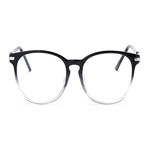 Hzjundasi Gafas para Protección Visual contra Luz Azul para Ordenador/Lectura/TV/Gaming/Anti fatiga Anti UV Redondo Retro [Lentes Transparente] - Gafas Mujer Hombres