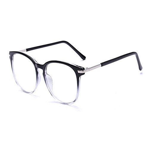 Hzjundasi Gafas para Protección Visual contra Luz Azul para Ordenador/Lectura/TV/Gaming/Anti fatiga Anti UV Redondo Retro [Lentes Transparente] - Gafas Mujer Hombres