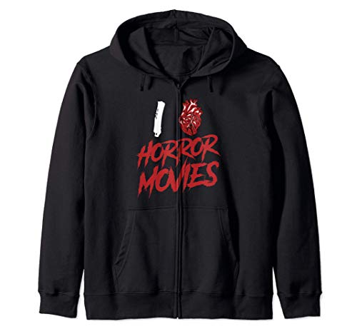 I Love Horror Movies Me encantan las películas de terror Sudadera con Capucha