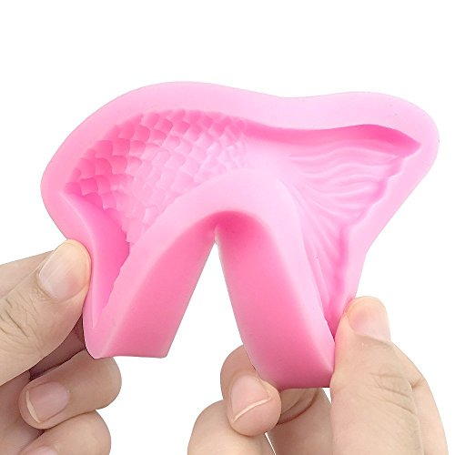 i-Sure - Molde de silicona para sirena y cola de sirena para decorar tartas, chocolate, dulces, hornear, etc.