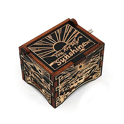 IANSISI Caja Musica Niña Caja De Música Caja De Música Negra De Madera Eres Mi Sol para Amar A La Hija Al Esposo Regalo De Cumpleaños Regalo De Año Nuevo 14