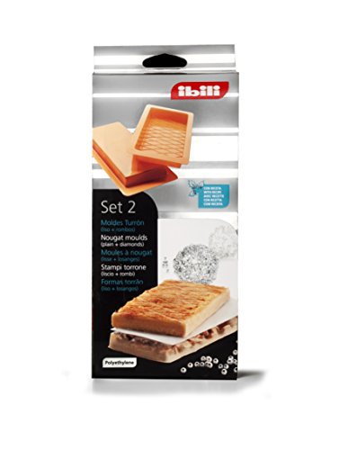 IBILI Set 2 MOLDES TURRON Liso+Rombos, Centimeters