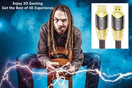 IBRA 2M Luxury Cable de HDMI de Ultra Alta Velocidad Cable de 18Gb/s HDMI 2.0b Soporte 4K@60Hz Fire TV, Ethernet, Retorno de Audio,Video UHD 2160p,HD 1080p,3D, Xbox Playstation PS3 PS4 PC