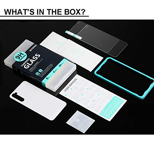 Ibywind Protector de Pantalla para OnePlus Nord [2 Piezas],con Protector de Lente de Cámara,Atrás Pegatina Protectora Fibra de Carbono,Incluyendo Kit de instalación fácil
