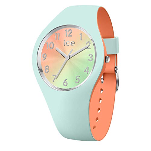 Ice-Watch - ICE duo chic Aqua coral - Reloj verde para Mujer con Correa de silicona - 016981 (Small)