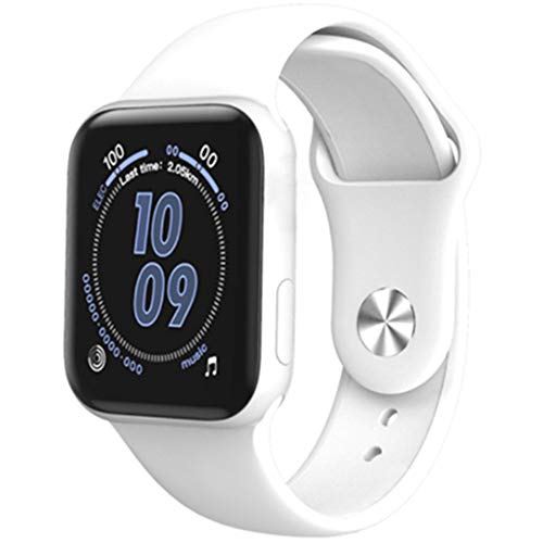 ICENCREN GPS Bluetooth Relojes Inteligentes, Control De Actividad con La Medición De La Temperatura Corporal Y Ritmo Cardíaco, Una Función De Oxímetro De La Presión Arterial Medidor,Blanco