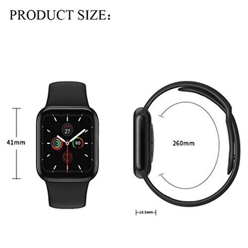 ICENCREN GPS Bluetooth Relojes Inteligentes, Control De Actividad con La Medición De La Temperatura Corporal Y Ritmo Cardíaco, Una Función De Oxímetro De La Presión Arterial Medidor,Blanco