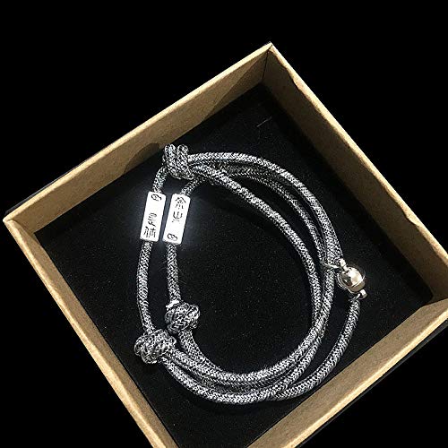 Icepeach - Juego de 2 pulseras magnéticas para parejas