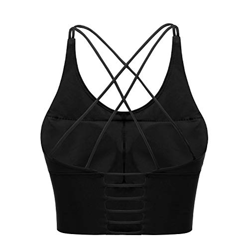 iClosam Sujetador Deportivo Mujer,Bra Deporte Cruzados Espalda Sin Costuras Suave y Sexy para Yoga Fitness Run Ejercicio USA de Diaria