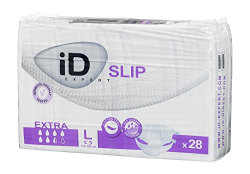 ID Expert Slip - Pañales desechables para adultos (Extra, 115-155 cm, talla L)