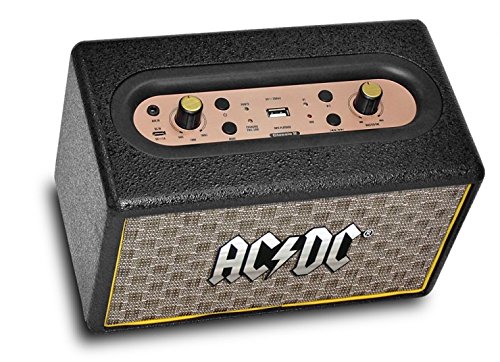 iDance ACDC Classic 2 50 W Marrón, Oro - Altavoces portátiles (8,8 cm, 50 W, 50-20000 Hz, 0,5%, Inalámbrico y alámbrico, MicroUSB)