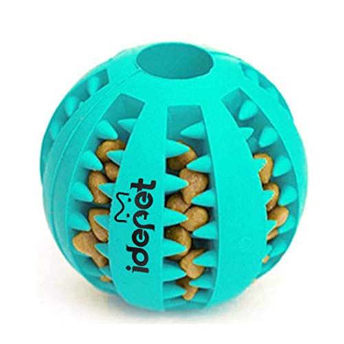 Idepet Pelota de Juguete para Perros, no tóxica para Perros Gatos, Pelota para Limpiar los Dientes de Tus Mascotas, para darles Alimentos, Pelota de Ejercicio Que Aumenta su Inteligencia