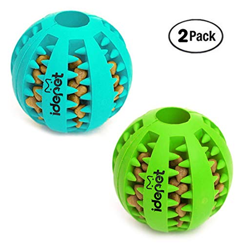 Idepet Pelota de Juguete para Perros, no tóxica para Perros Gatos, Pelota para Limpiar los Dientes de Tus Mascotas, para darles Alimentos, Pelota de Ejercicio Que Aumenta su Inteligencia