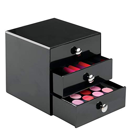 iDesign Organizador de cosméticos para baño, Negro, 1 stück