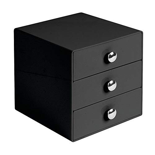 iDesign Organizador de cosméticos para baño, Negro, 1 stück