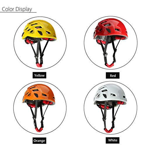 Idyandyan Protector de Ciclo al Aire Libre del Casco de la Roca Escalada Escalada Espeleología Kayak árbol Rappel Rescate Casco de Color al Azar