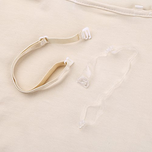 IEFIEL Maillot Ballet Niña Tirantes Ajustables Maillot Gimnasia Titmica sin Mangas Body de Danza Baile Leotardo Gimnasia Rítmica Traje Deportivo Fitness Elastico Beige 12-14 años