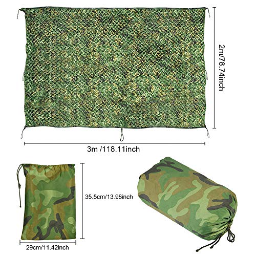 IGRMVIN Red de Camuflaje Sombra Malla de Camuflaje para Decorar y Camufar Lonas Camuflaje Militares de 2m x 3m Sombra Proteger del Viento Accesorios de Camuflaje para Caza de Verde y Marrón