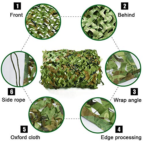 IGRMVIN Red de Camuflaje Sombra Malla de Camuflaje para Decorar y Camufar Lonas Camuflaje Militares de 2m x 3m Sombra Proteger del Viento Accesorios de Camuflaje para Caza de Verde y Marrón