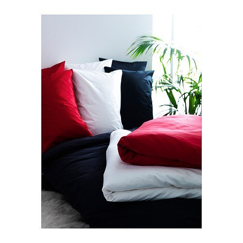 IKEA DVALA - funda de almohada, blanco / 2 pack - 50x80 cm