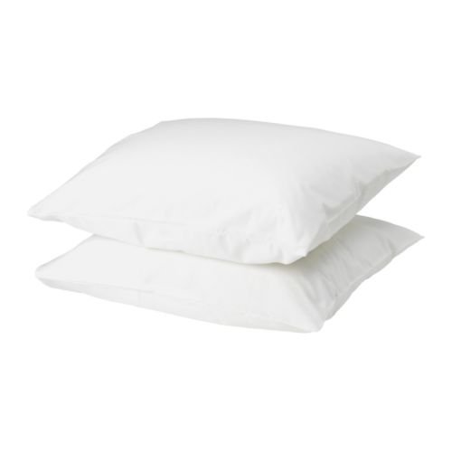 IKEA DVALA - funda de almohada, blanco / 2 pack - 50x80 cm