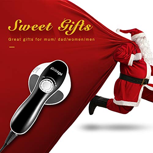 Ikeepi Masajeador Anticelulítico Eléctrico con 4 cabezas reemplazadas, Masaje portátil para aliviar el dolor muscular, calma los músculos, levanta el cuerpo