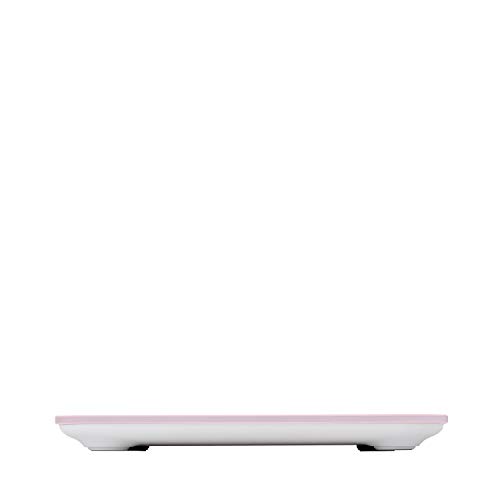 IKOHS BALANCE BODY SMART - Báscula de baño de bioimpedancia con App, Bluetooth, Android/IOS, Sensores, Display Led, Diseño Ligero y Plano, Cristal Templado, Biometría 24 usuarios (Rosa pastel)