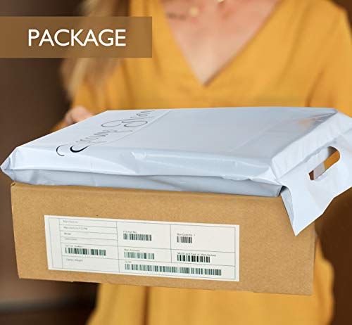 ilauke - 60 bolsas de transporte de plástico para correo, sobres postales de color blanco, 30 x 40 cm + 5 cm de solapa. Fourre-tout 25 x 35cm+5cm+6cm