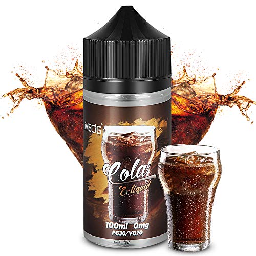 IMECIG E Líquido Cola Liquido Vaper Para Cigarros electronicos 70/30 E Liquid Cigarrillo Electronico Juice Vaper Premium Sabores Vapeador E Cig Vaper Pen E Juice100ml 0mg Nicotina