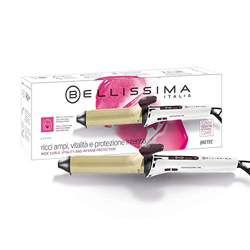 Imetec Bellissima GT15 400 - Rizador de pelo, revestimiento de cerámica y queratina, 7 niveles de temperatura de 150 ºC a 210 ºC, diámetro 32 mm, sistema de calentamiento rápido listo para usar