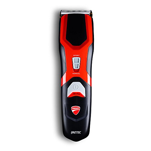 Imetec Ducati - Maquinilla cortapelo HC 909 S-Curve, cuchillas revestidas de titanio, 13 ajustes de 1 mm a 25 mm, recarga rápida, inalámbrico
