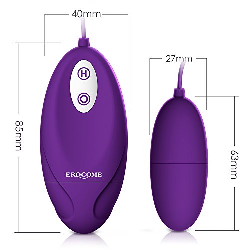 Impermeable 12+1Frecuencia de Silicona Amor Huevo Morado para Mujeres y Pareja