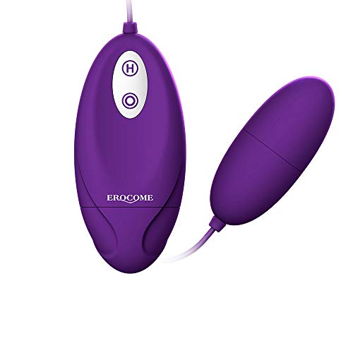 Impermeable 12+1Frecuencia de Silicona Amor Huevo Morado para Mujeres y Pareja