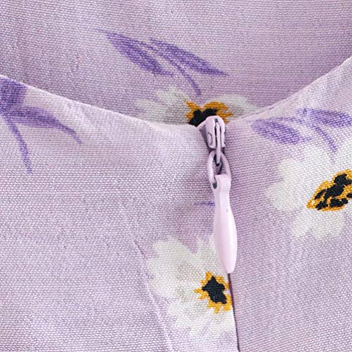Impresión floral sin espalda con cremallera correas vestidos femeninos raja del frente del mini vestido de la vendimia Como se muestra,XS