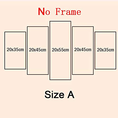 Impresiones sobre Lienzo,5 Piezas Anime Naruto Akimichi Choji Yamanaka Ino Nara Shikamaru Cuadros Cartel Modular Arte De La Pared Moderno Decoración del Hogar Tamaño A