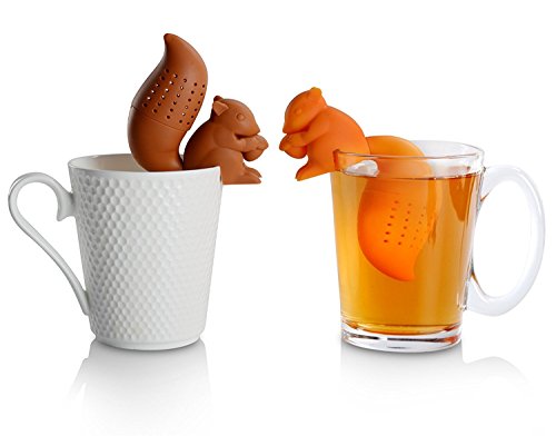 iNeibo Infusor Te Animal en Forma de Ardilla, Filtro Té de Silicona Alimenticio sin BPA