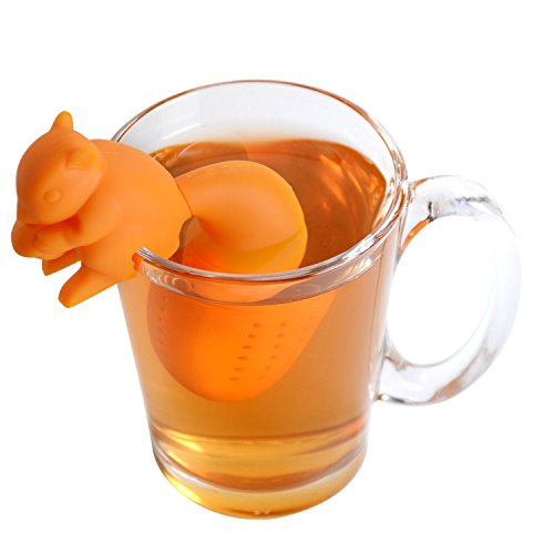 iNeibo Infusor Te Animal en Forma de Ardilla, Filtro Té de Silicona Alimenticio sin BPA