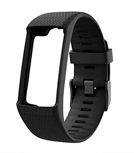 INF Correa para la muñeca Polar A360 A370, Pulsera para Reloj Deportivo Polar A360 A370, diseño de Reloj Premium, Reloj de diseño Deportivo, Correa para la muñeca A360 A370 - Negro