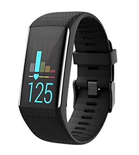 INF Correa para la muñeca Polar A360 A370, Pulsera para Reloj Deportivo Polar A360 A370, diseño de Reloj Premium, Reloj de diseño Deportivo, Correa para la muñeca A360 A370 - Negro