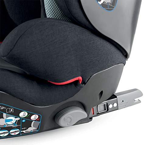 Inglesina AV97L0GRY - Silla de auto con respaldo integrado para niños de 3 a 12 años, color gris