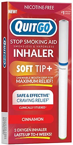 Inhalador de oxígeno para dejar de fumar filtro masticable de punta suave para ayudar a frenar los antojos, sin nicotina, no adictivo para dejar de fumar y alivio de la fijación oral, 1 Paquete