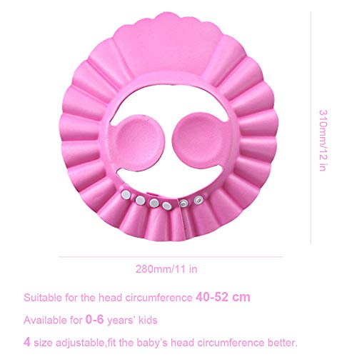 inherited Baño Suave para Niños,gorro ducha bebe ajustable Gorro de Ducha gorro suave Gorro de ducha protector Visera Practico Champú Evite que el Agua Fluya a Ojos y de la Cara,3pcs