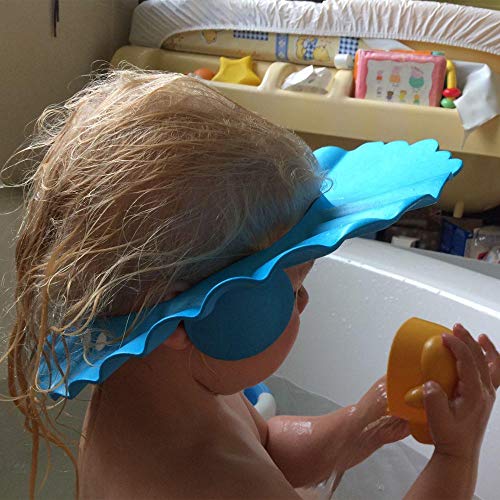 inherited Baño Suave para Niños,gorro ducha bebe ajustable Gorro de Ducha gorro suave Gorro de ducha protector Visera Practico Champú Evite que el Agua Fluya a Ojos y de la Cara,3pcs
