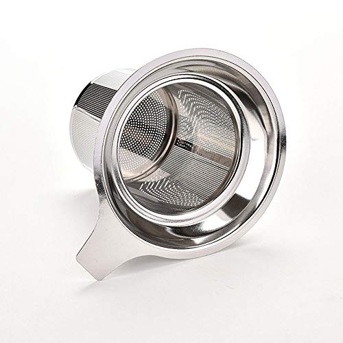 inherited Filtros para té, Los Mejores coladores de té para té Suelto, Colador de té Reutilizable con 1 Asas, Filtro de té y café, Infusor de Té,Filtro de Té con 2 pcs en un Paquete