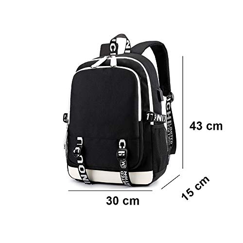 Initial D Mochila Casual Clásico Simple Salvaje de Escolar del Estudiante Mochila 3D Tendencia niños Trekking Mochila de Ocio de Moda Salvaje Mochila de Gran Capacidad Senderismo Bolsa para Mujeres y